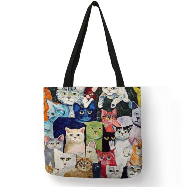 Ecobag with kitten print