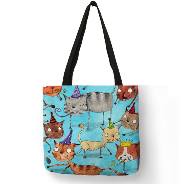 Ecobag with kitten print