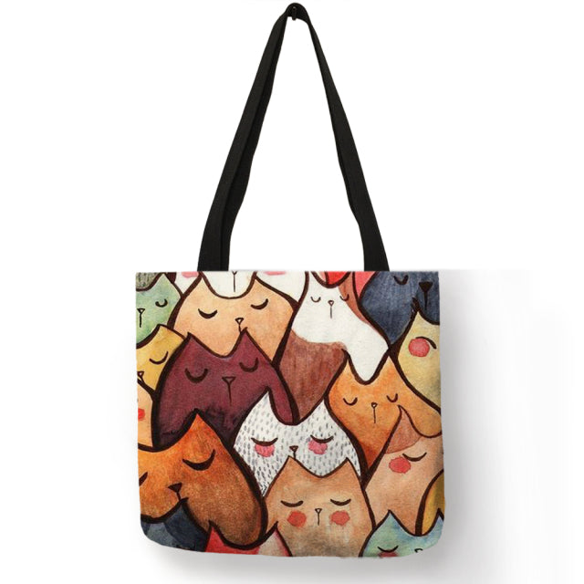 Ecobag with kitten print